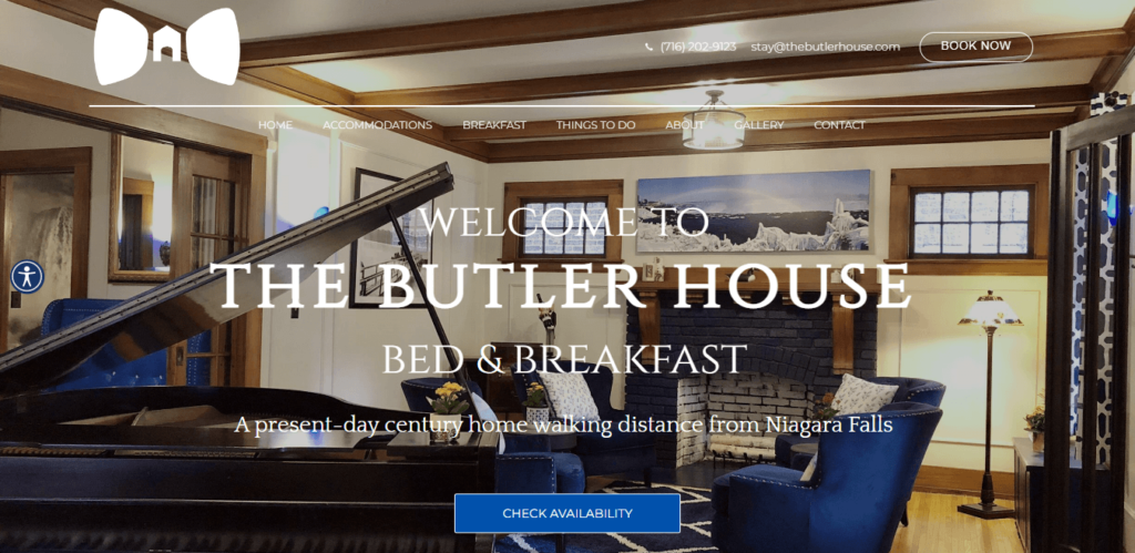 Homepage of The Butler House Bed and Breakfast / thebutlerhouse.com 