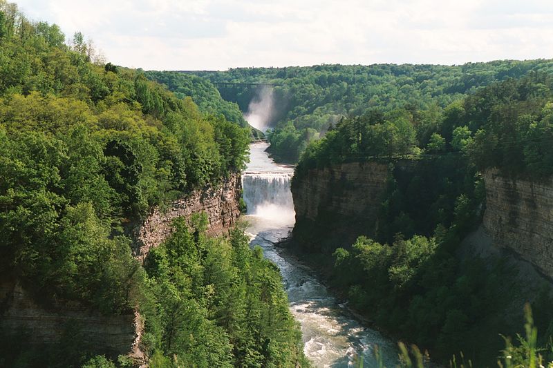 Beautiful view of Letchworth State Park Middle Falls / Wikipedia / Andreas F. Borchert
Link: https://en.wikipedia.org/wiki/File:Letchworth_State_Park_Middle_Falls_N_2002.jpeg