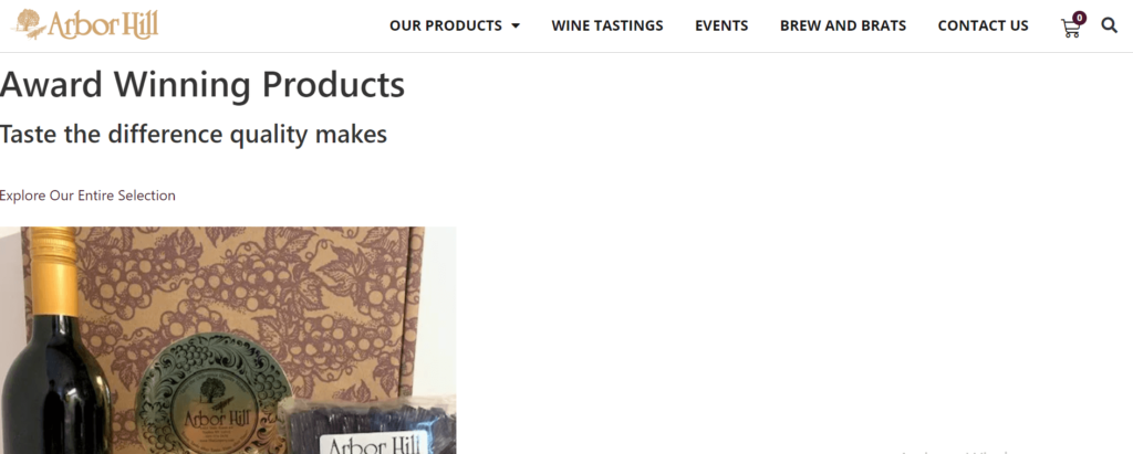 Homepage of Arbor Hill Grapery & Winery / thegrapery.com