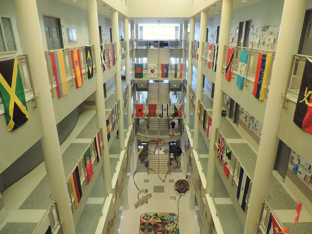 Atrium of CUNY Hostos Community College / Wikipedia / Jim Henderson
URL: https://en.wikipedia.org/wiki/Hostos_Community_College#/media/File:Hostos_atrium_450_Grand_Concourse_jeh.JPG