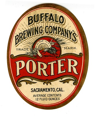 Beer Bottle Label of Buffalo Brewing Company / Flickr / California Historical Society 
Link: https://flic.kr/p/fj1aSX

