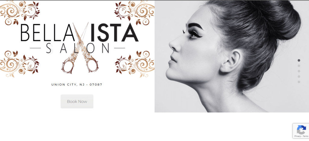 Homepage of Bella Vista Salon  / bellavistahairsalon.com