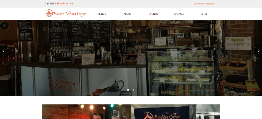 Homepage of Boulder Coffee Co Cafe and Lounge / bouldercoffeeroaster.com