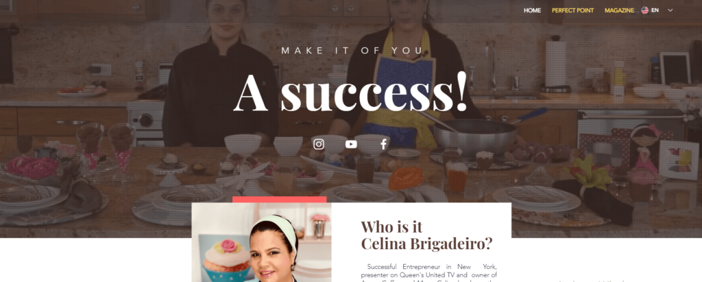 Homepage of Celina Brigadeiro / celinabrigadeiro.com.br/en