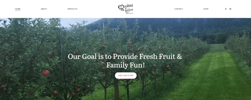 Homepage of Crooked Line Farm and Orchard / crookedlinefarm.com