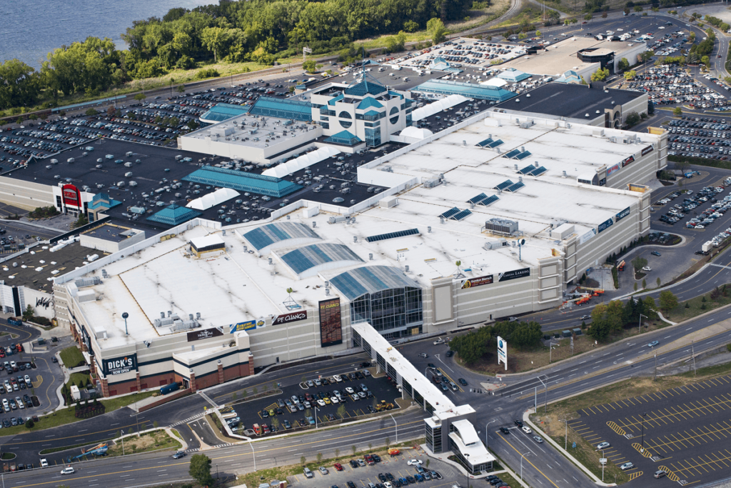 Aerial view of Destiny USA Mall / Wikimedia Commons / US Embassy Canada
Link: https://commons.wikimedia.org/wiki/File:Destiny_USA.png