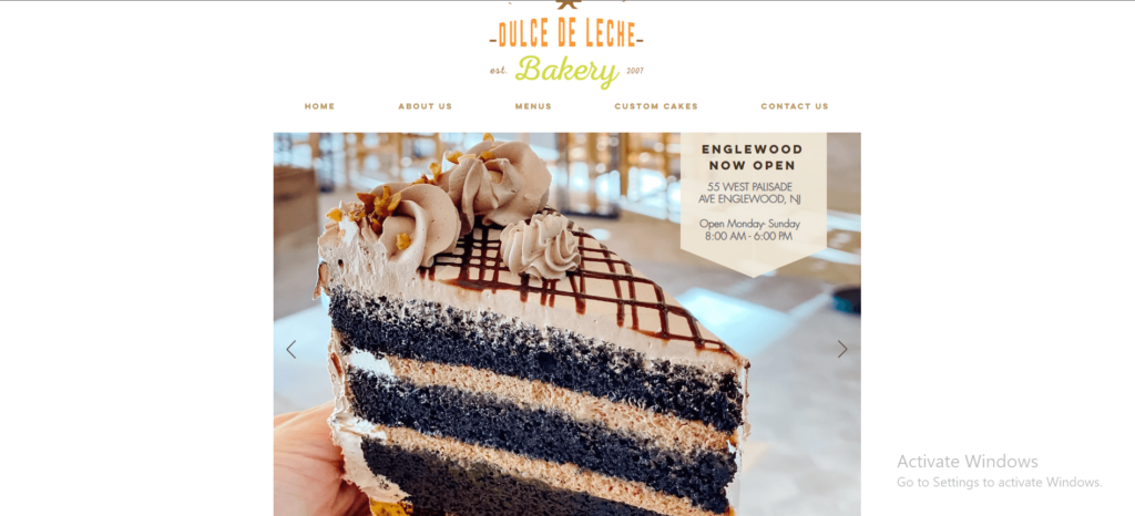 Homepage of Dulce De Leche Bakery / dulcedelechebakery.com