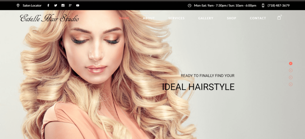 Homepage of Estelle Hair Studio / estelleny.com