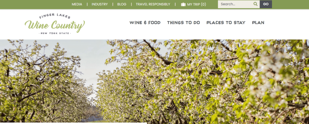 Homepage of Finger Lakes Wine Country / fingerlakeswinecountry.com