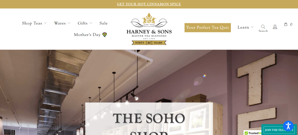 Homepage of Harney & Sons SoHo / harney.com