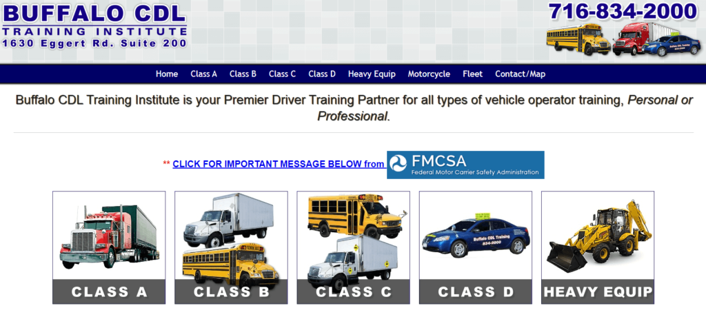 Homepage of Buffalo CDL Training Institute
URL: https://buffalocdl.net