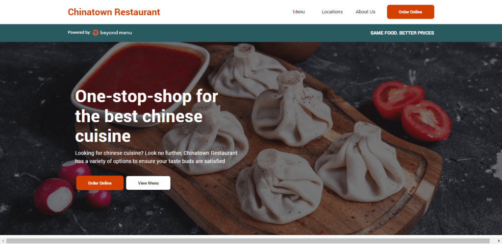 Homepage of Chinatown Restaurant website / chinatownmiddletown.com