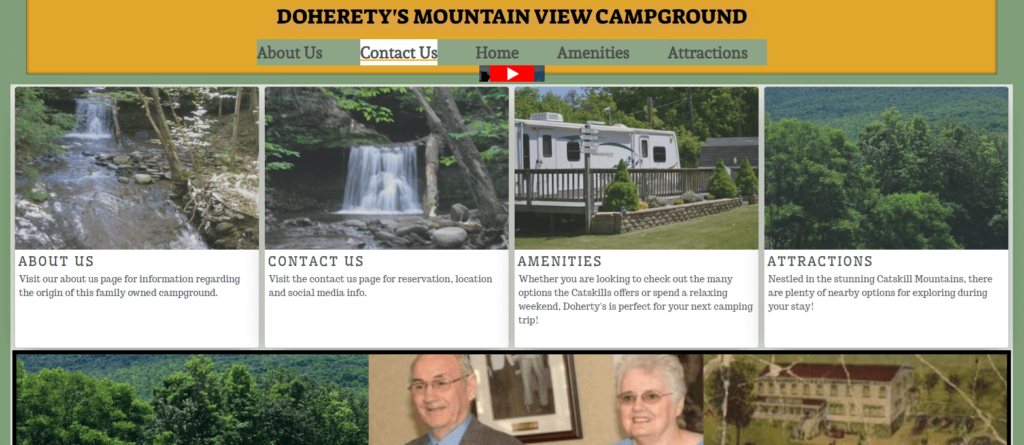 Homepage of DMV Campground
URL: http://www.dohertyscampground.com