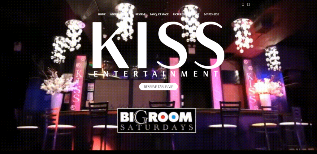 Homepage of Kiss Entertainment website / kissentertainmentny.com 