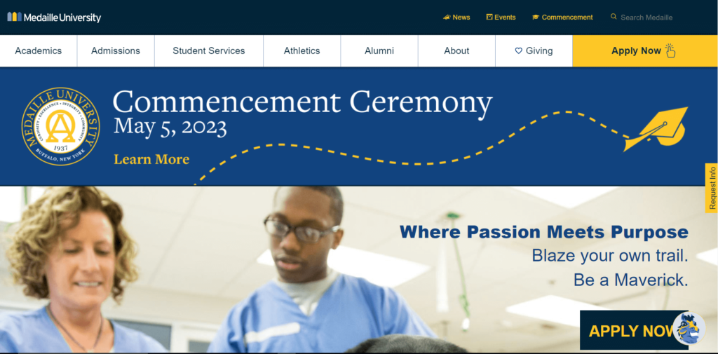 Homepage of Medaille College
URL:  https://www.medaille.edu