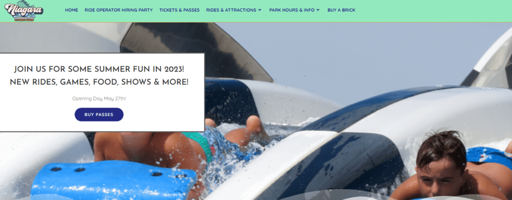 Homepage of Niagara Amusement Park
URL: https://niagaraamusementpark.com