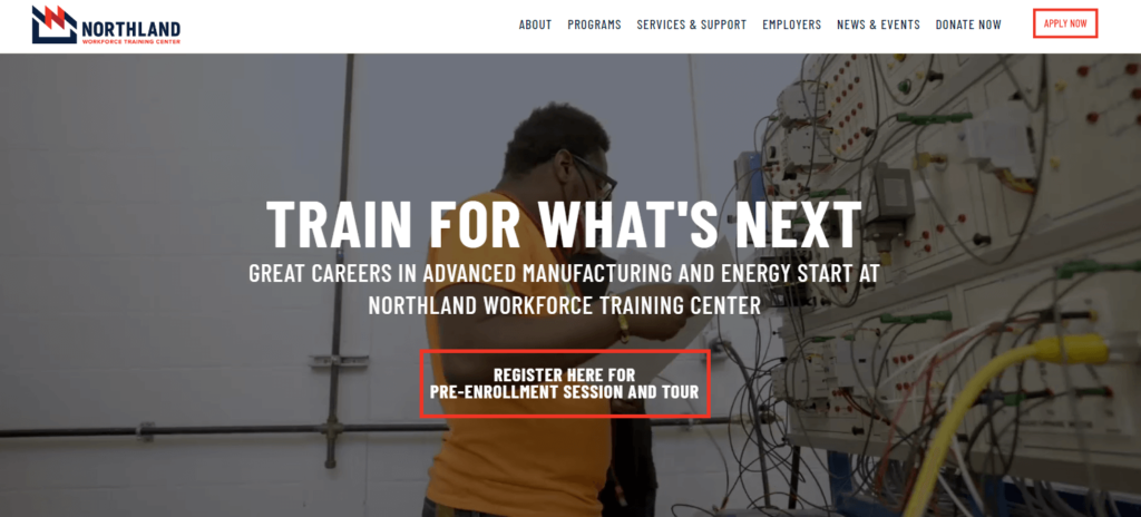 Homepage of Northland Workforce Training Center
URL: https://northlandwtc.org