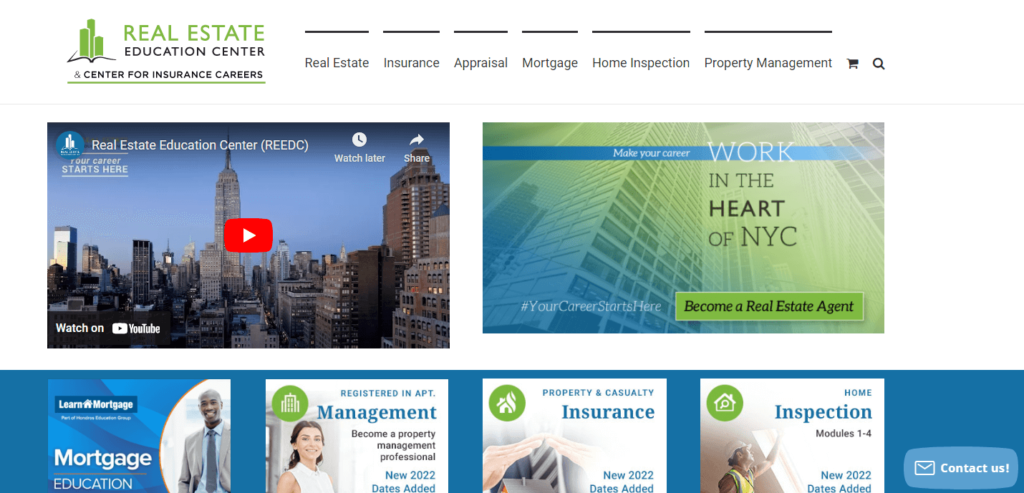 Homepage of Real Estate Education Center
URL: https://www.reedc.com