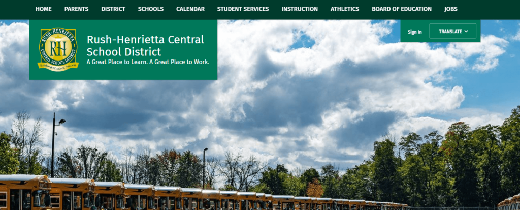 Homepage of Rush Henrietta Central School District 
URL: https://www.rhnet.org