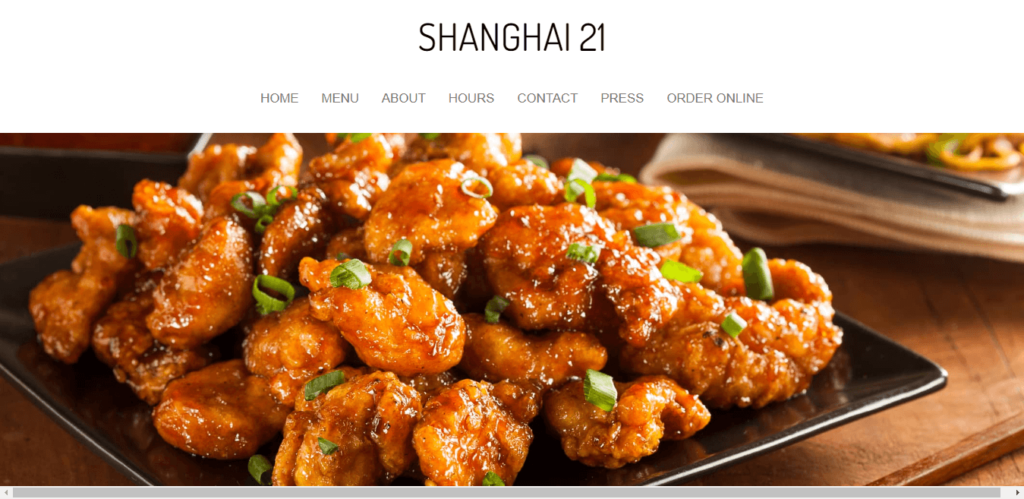Homepage of Shangai 21 website / shanghai21togo.com 