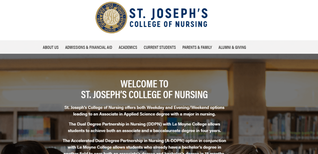 Homepage of St Joseph College of Nursing
URL: https://www.sjhcon.edu