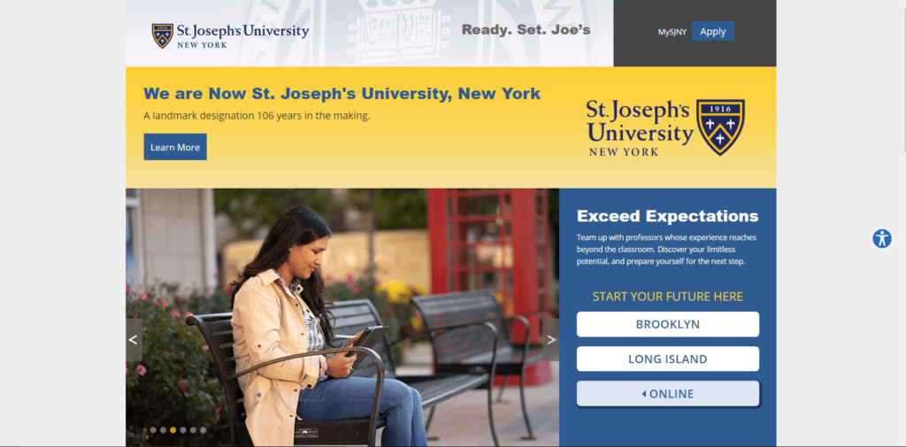 Homepage of St. Joseph's College 
URL: https://www.sjny.edu