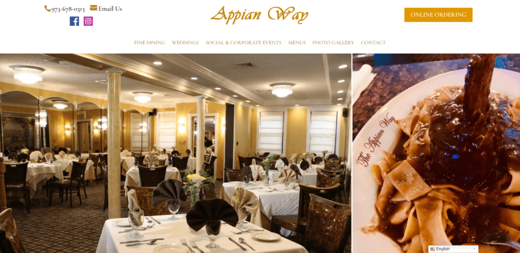 Homepage of The Appian Way website / appianway.com