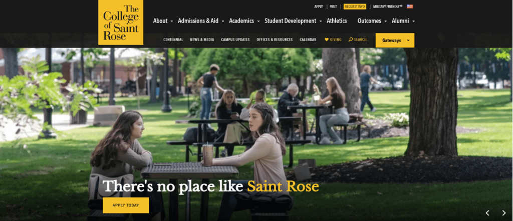 Homepage of The College of Saint Rose 
URL: https://www.strose.edu