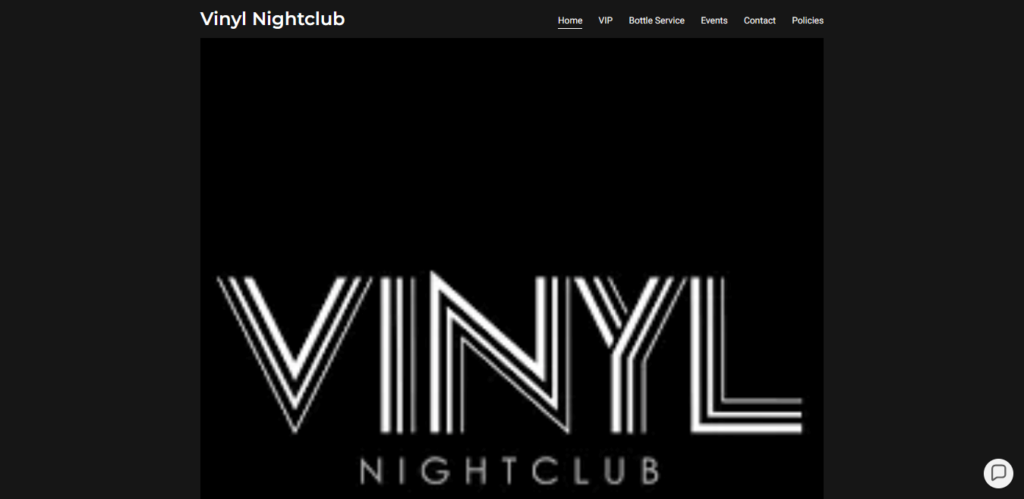 Homepage of Vinyl Nightclub website / vinylroc.com  
