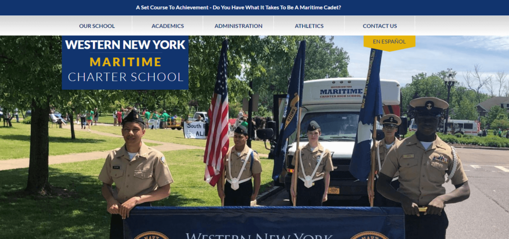 Homepage of Western New York Maritime Charter School 
URL: https://www.wnymcs.com