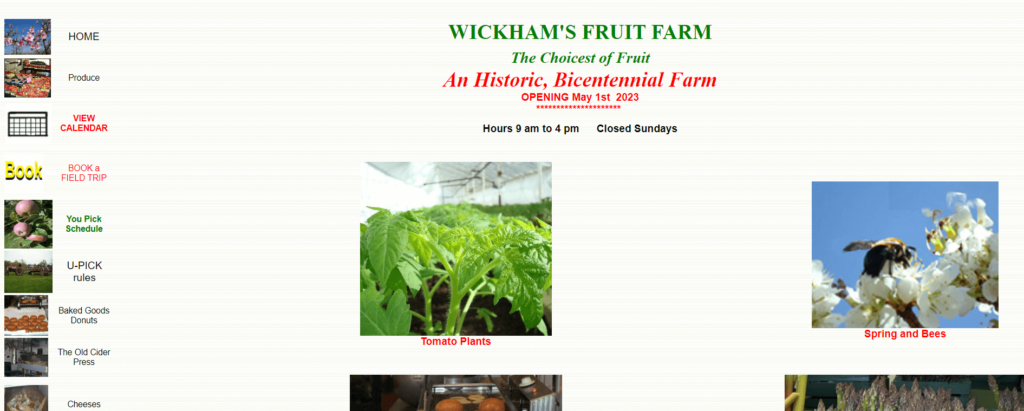 Homepage of Wickham's Fruit Farm / wickhamsfruitfarm.com
