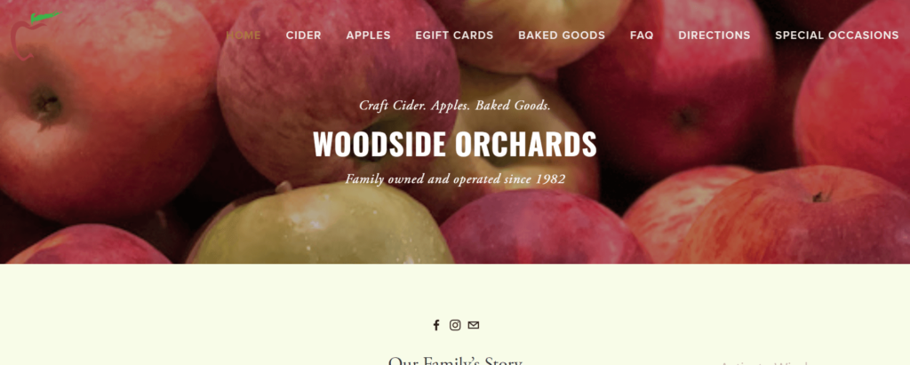 Homepage of Woodside Orchards / woodsideorchards.com