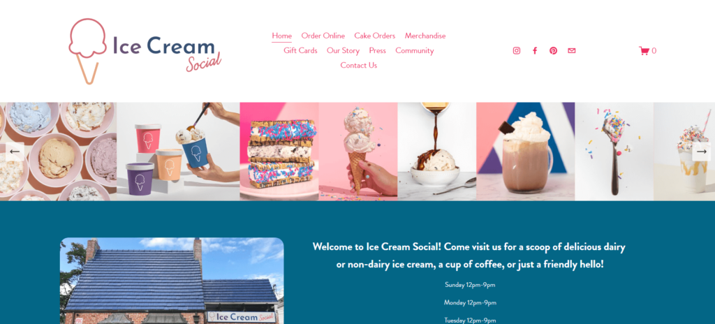 Homepage of Ice Cream Social / icecreamsocialwp.com