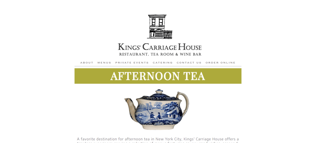 Homepage of Kings' Carriage House / kingscarriagehouse.com