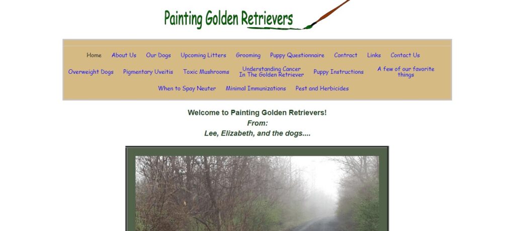 Homepage of Painting Golden Retrievers / https://paintinggoldens.com/