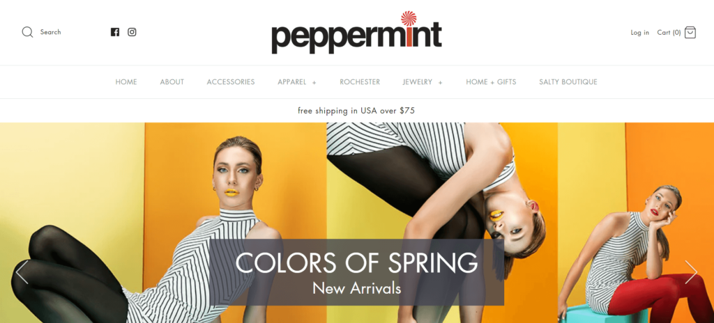 Homepage of Peppermint / shop-peppermint.com