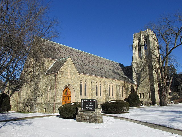 Exterior view of Reformed Church of Poughkeepsie / Wikipedia / John Phelan 
Link: https://en.wikipedia.org/wiki/Reformed_Dutch_Church_of_Poughkeepsie#/media/File:The_Reformed_Church,_Poughkeepsie_NY.jpg 
