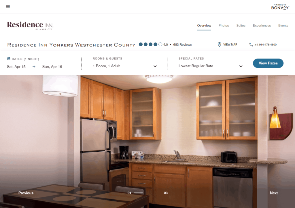 Homepage of Residence Inn by Marriott Yonkers Westchester County / marriott.com
Link: https://www.marriott.com/en-us/hotels/hpnyk-residence-inn-yonkers-westchester-county/overview/?scid=f2ae0541-1279-4f24-b197-a979c79310b0
