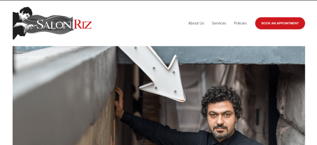 Homepage of Salon Riz / salonriz.com