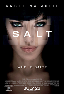 Official Movie Poster for Salt (2010) / Wikipedia / Copyright belongs to Sony Pictures Entertainment Motion Picture Group and Columbia Pictures
Link: https://en.wikipedia.org/wiki/File:Salt_film_theatrical_poster.jpg
