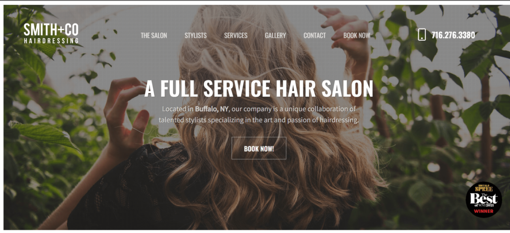 Homepage of SMITH+CO HAIRDRESSING / smithandcohairdressing.com