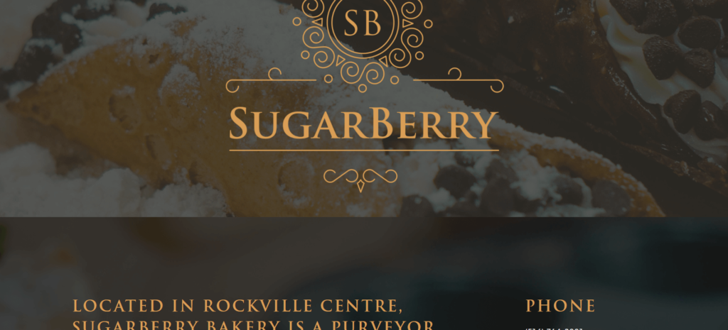 Homepage of Sugarberry Bakery / sugarberrybakery.com