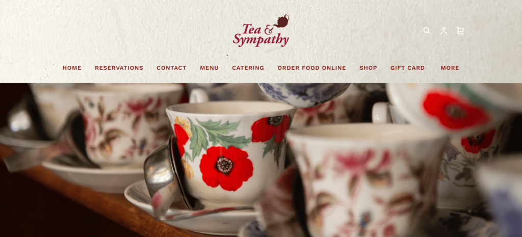 Homepage of Tea & Sympathy / teaandsympathy.com