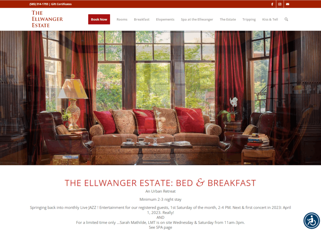 Homepage of The Ellwanger Estate / ellwangerestate.com
Link: https://ellwangerestate.com/