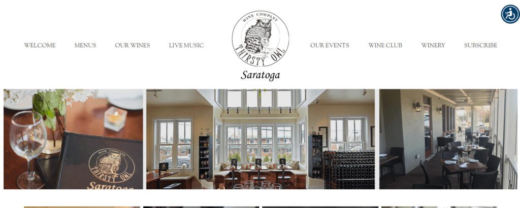 Homepage of Thirsty Owl Saratoga / thirstyowlsaratoga.com