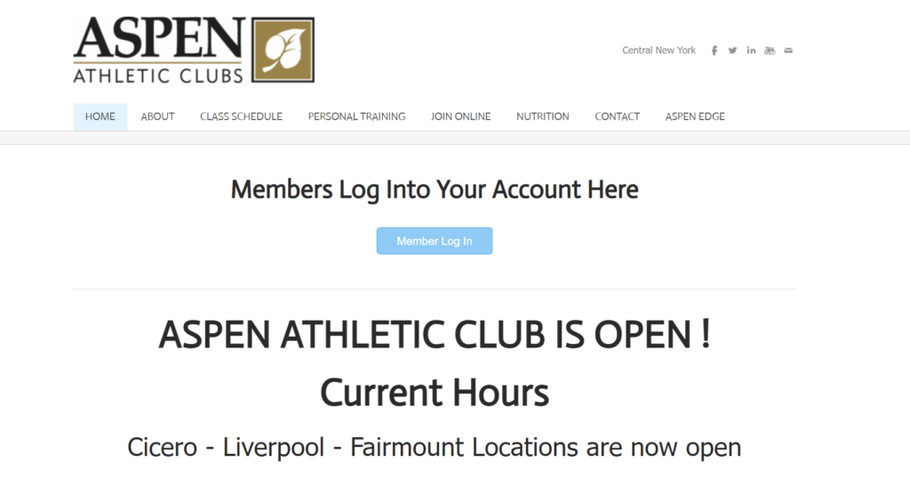 Homepage of the Aspen Athletic Clubs / aspenfit.com