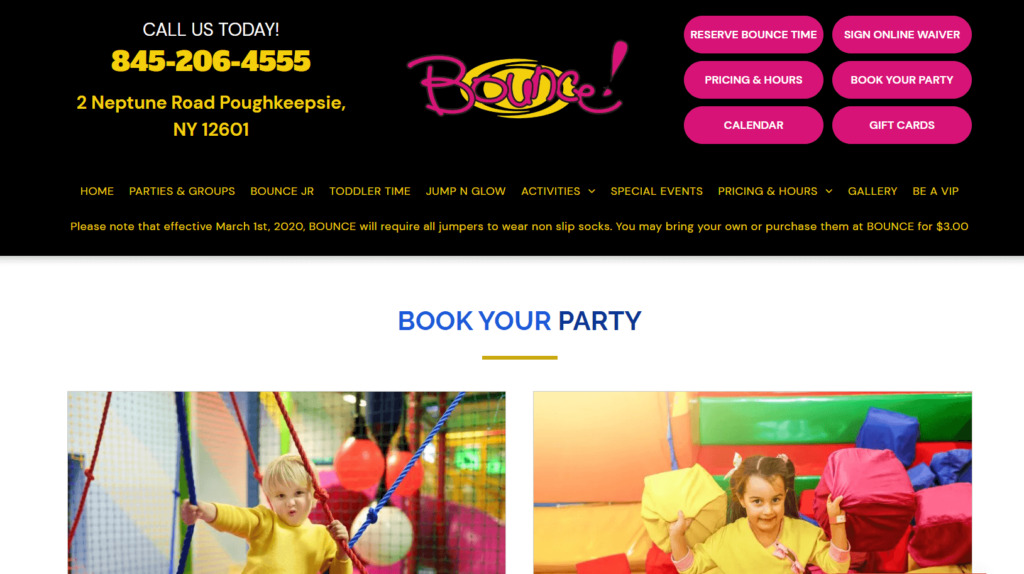Homepage of Bounce / bouncepok.com