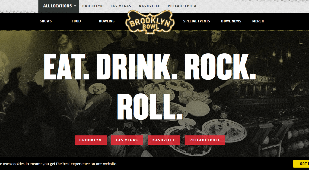 Homepage of Brooklyn Bowl / brooklynbowl.com
