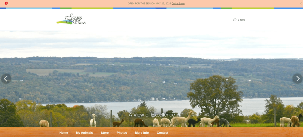 Homepage of Cabin View Alpacas / cabinviewalpacas.com
