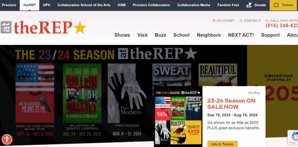 Homepage of the Capital Repertory Theatre / capitalrep.org